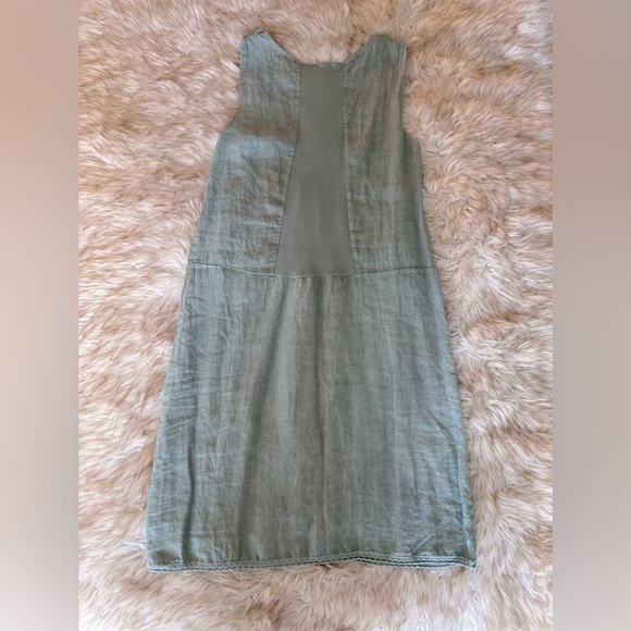 100% Linen Dress with Lace Front - Size Medium - Picture 2 of 6